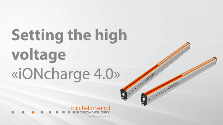 Barra antiestática iONcharge 4.0 - Ajuste del alto voltaje